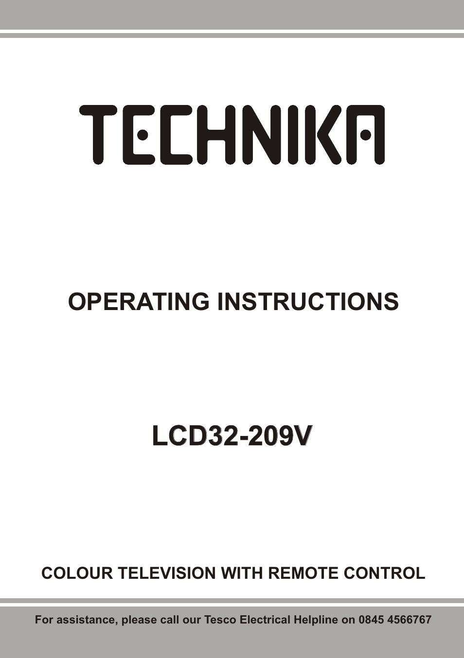 Technika LCD32-209V User Manual | 30 pages