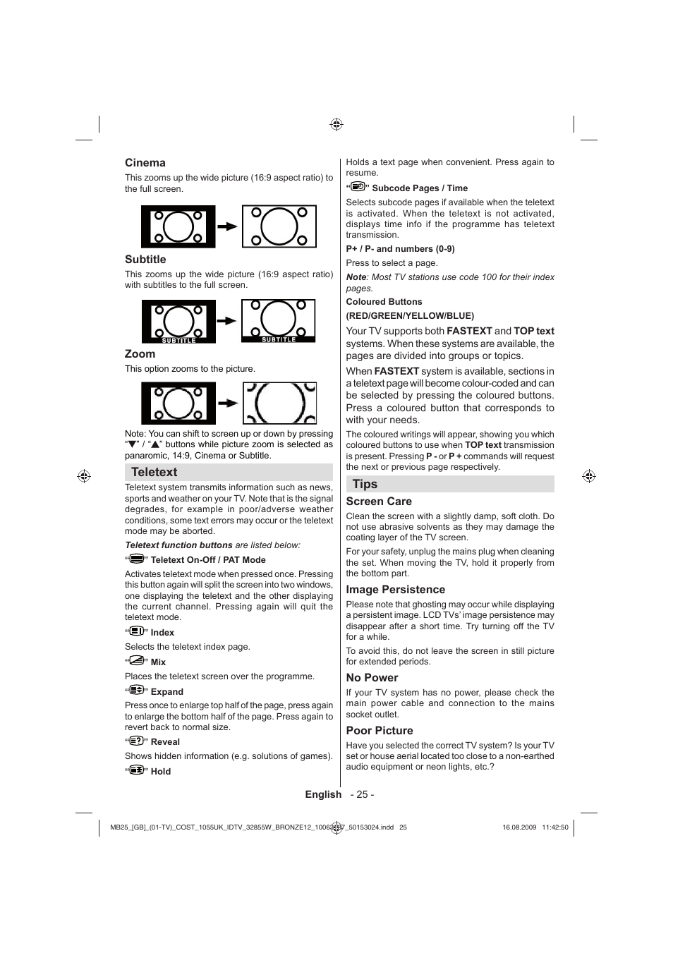 Teletext, Tips | Technika LCD32-209V User Manual | Page 26 / 30