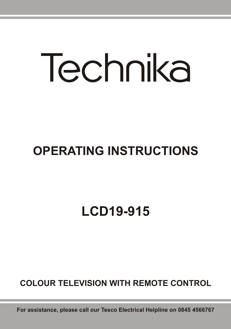 Technika LCD19-915 User Manual | 39 pages