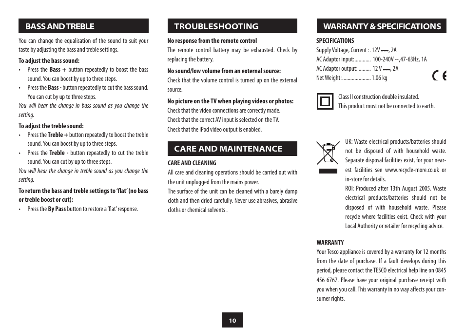 Technika TESKO SP-229I User Manual | Page 12 / 14