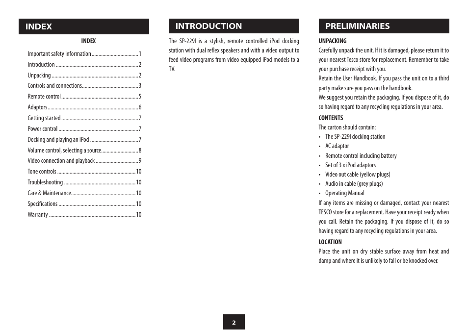 Technika TESKO SP-229I User Manual | Page 4 / 14