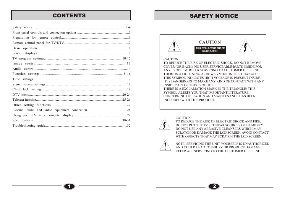 Technika LCD32-407B User Manual | Page 2 / 17