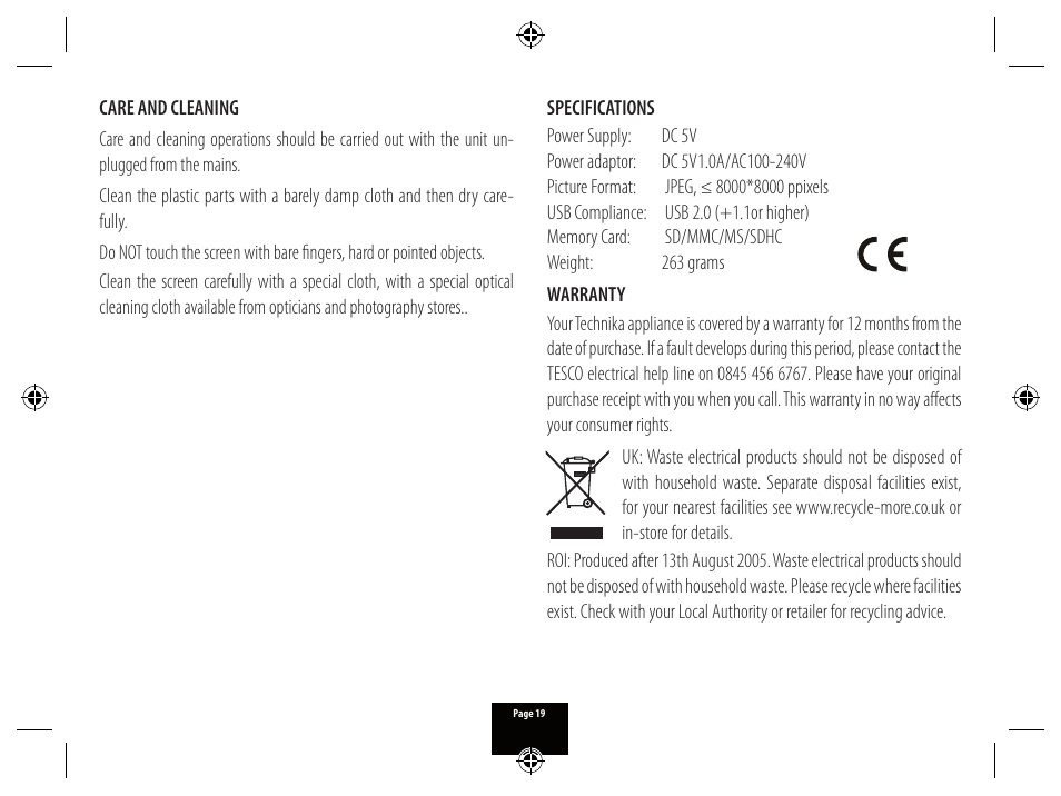 Technika A700 User Manual | Page 19 / 20