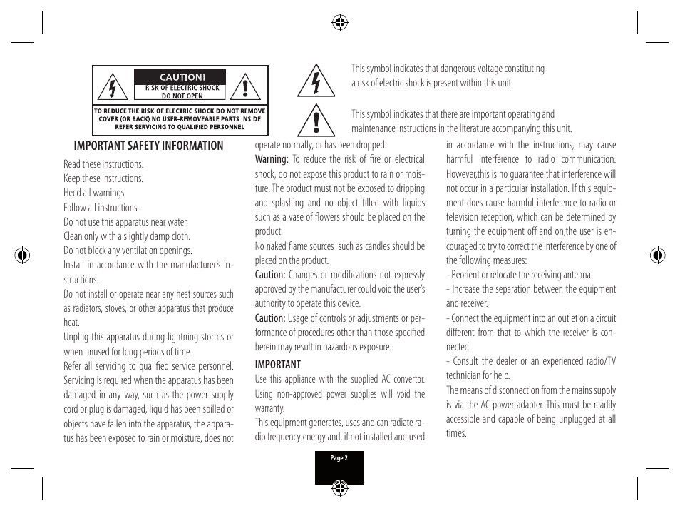 Technika A700 User Manual | Page 2 / 20