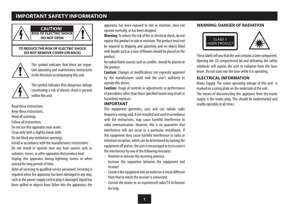 Technika MC-429ID User Manual | Page 3 / 24