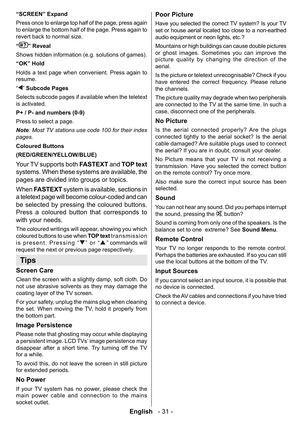 Tips | Technika 42-2020 User Manual | Page 32 / 38