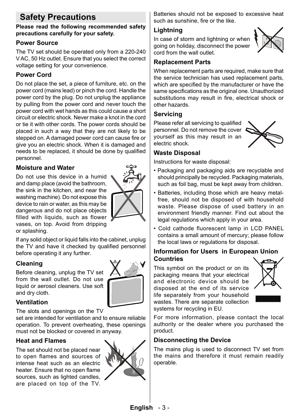 Safety precautions | Technika 42-2020 User Manual | Page 4 / 38