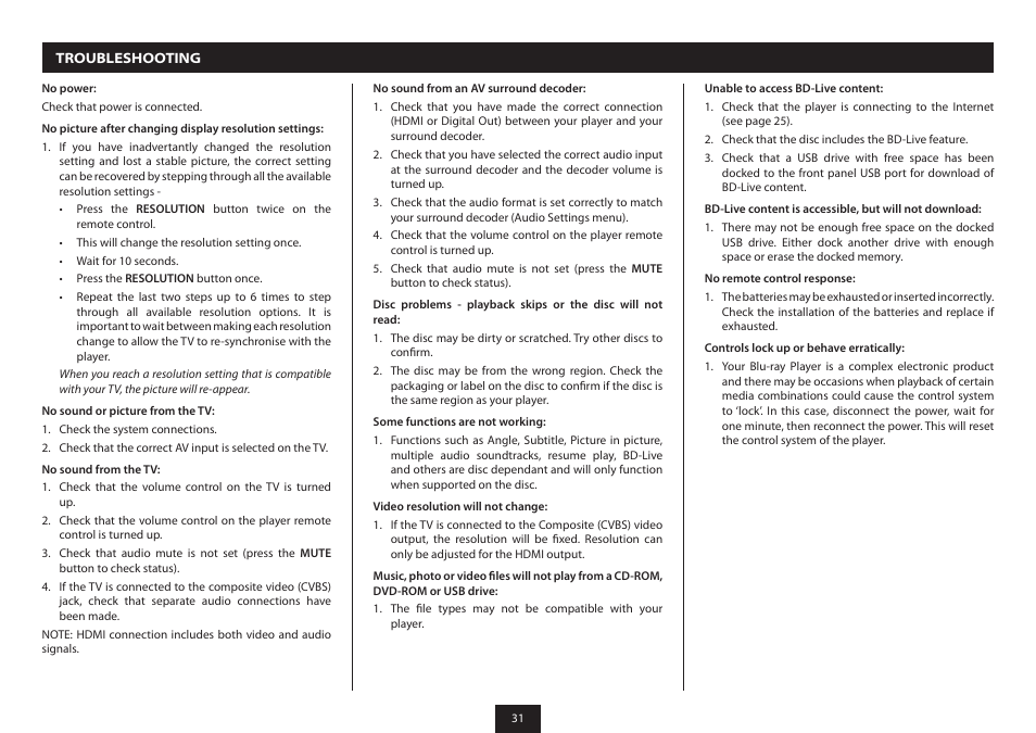 Technika BRSS10 User Manual | Page 33 / 36