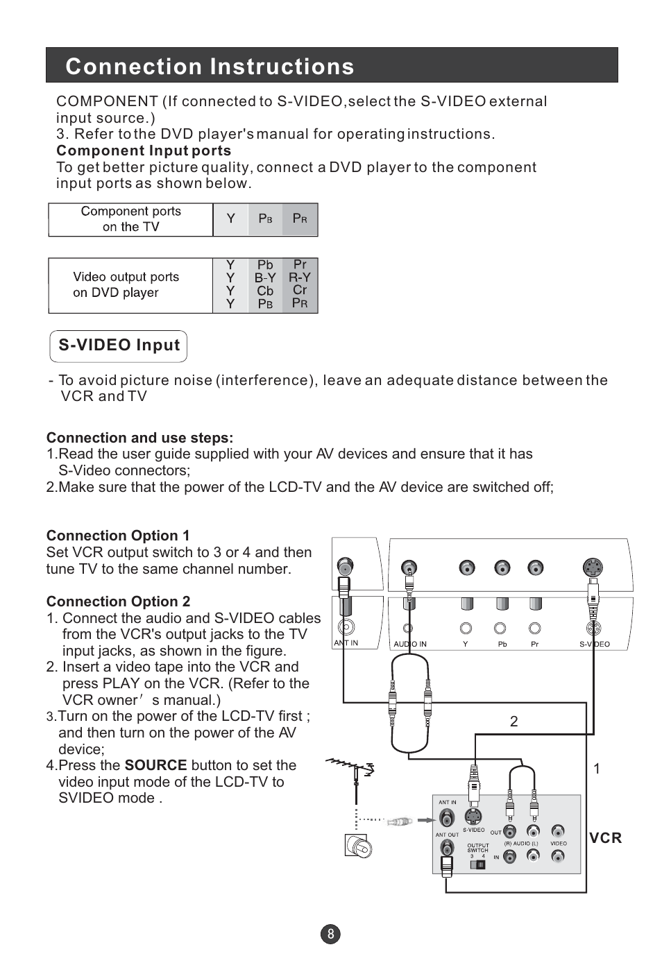 Connection instructions | Technika LCD 19 HDID-407W User Manual | Page 10 / 31