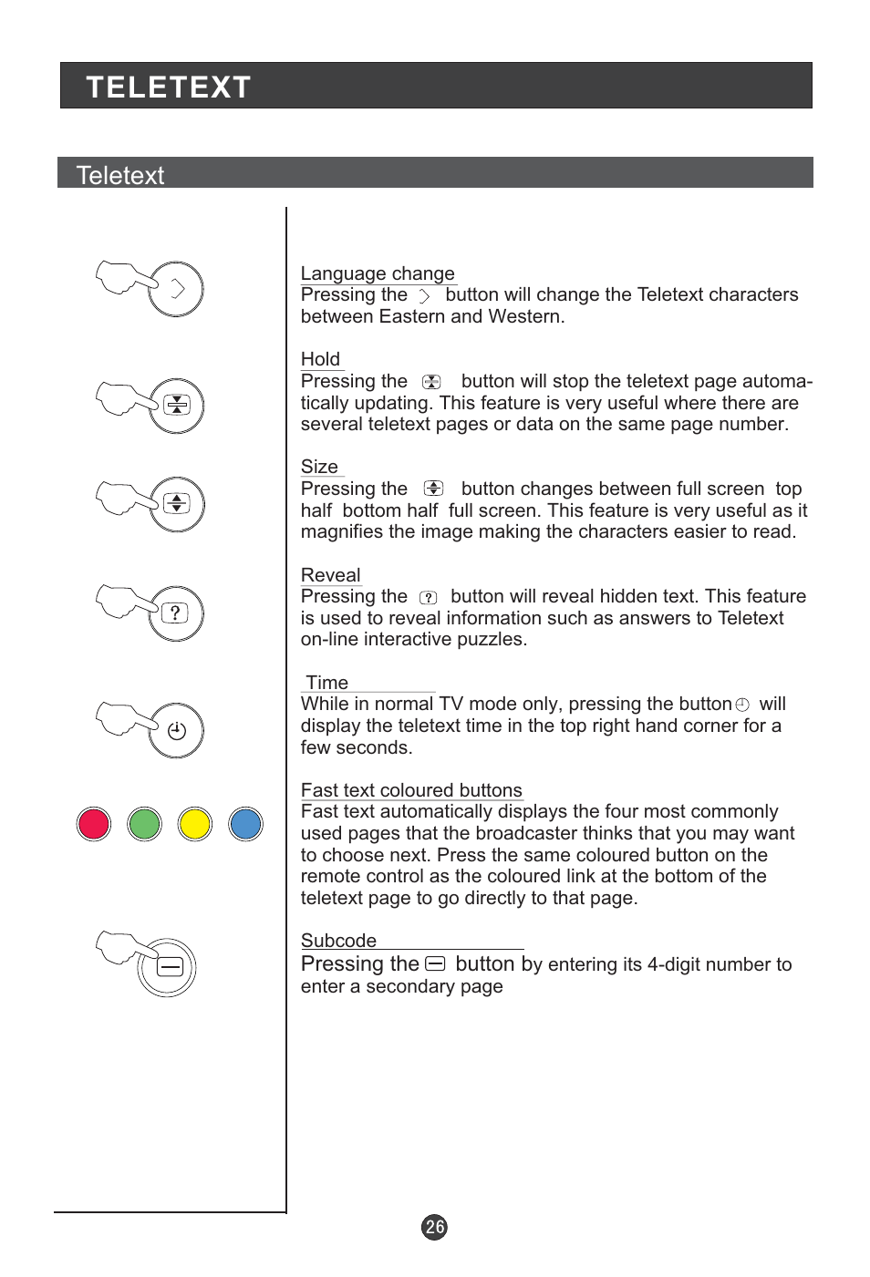 Teletext | Technika LCD 19 HDID-407W User Manual | Page 28 / 31