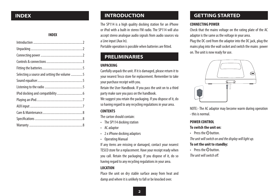 Technika SP114 User Manual | Page 4 / 12