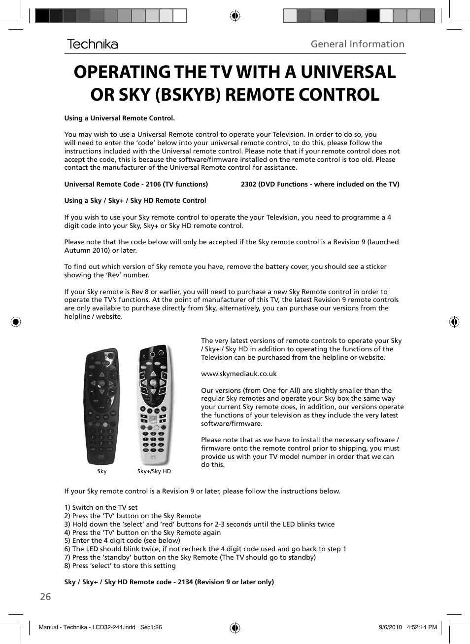 26 general information | Technika LCD 32-244 User Manual | Page 25 / 31