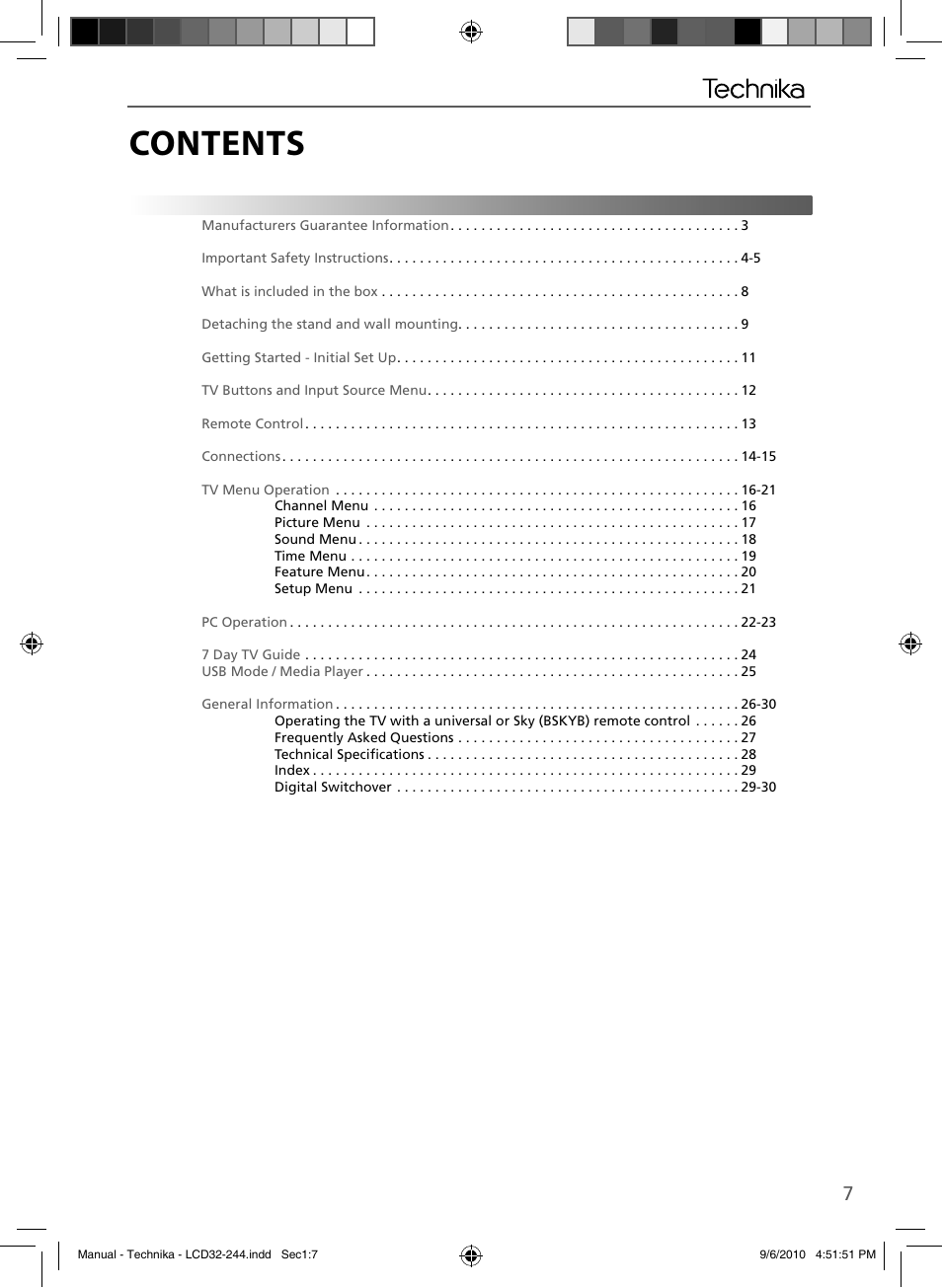 Technika LCD 32-244 User Manual | Page 6 / 31