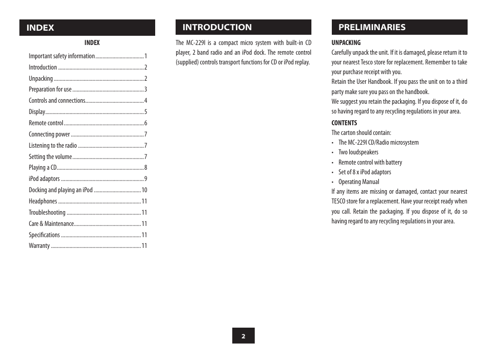 Technika MC-229I User Manual | Page 4 / 16