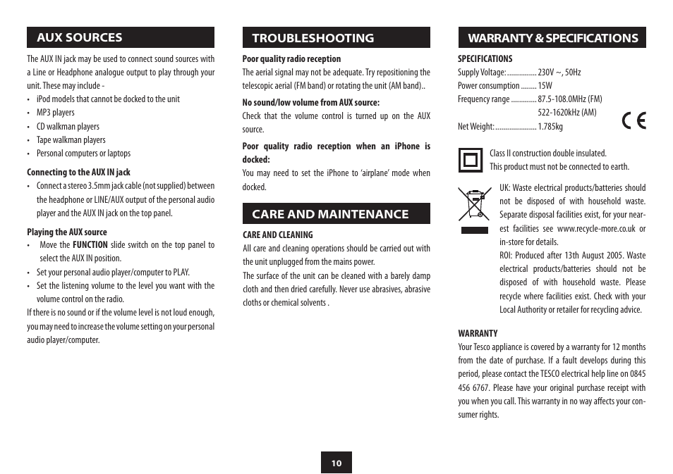 Technika BB-129I User Manual | Page 11 / 12