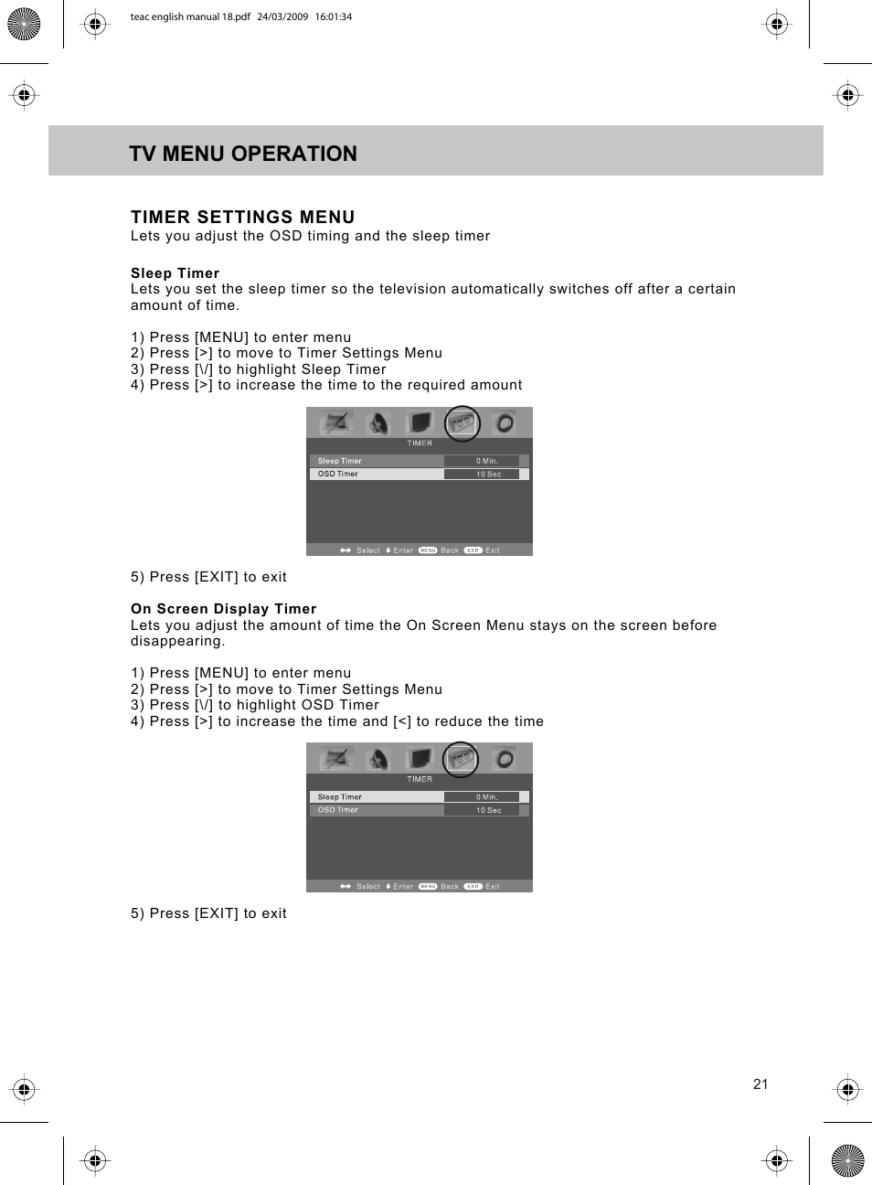 Tv menu operation | Technika ADVANCED LCD19W-219 User Manual | Page 23 / 52