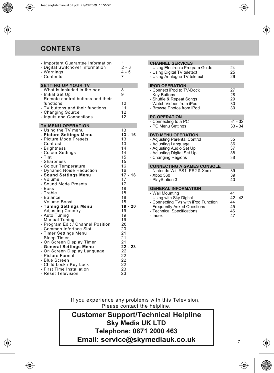 Technika ADVANCED LCD19W-219 User Manual | Page 9 / 52