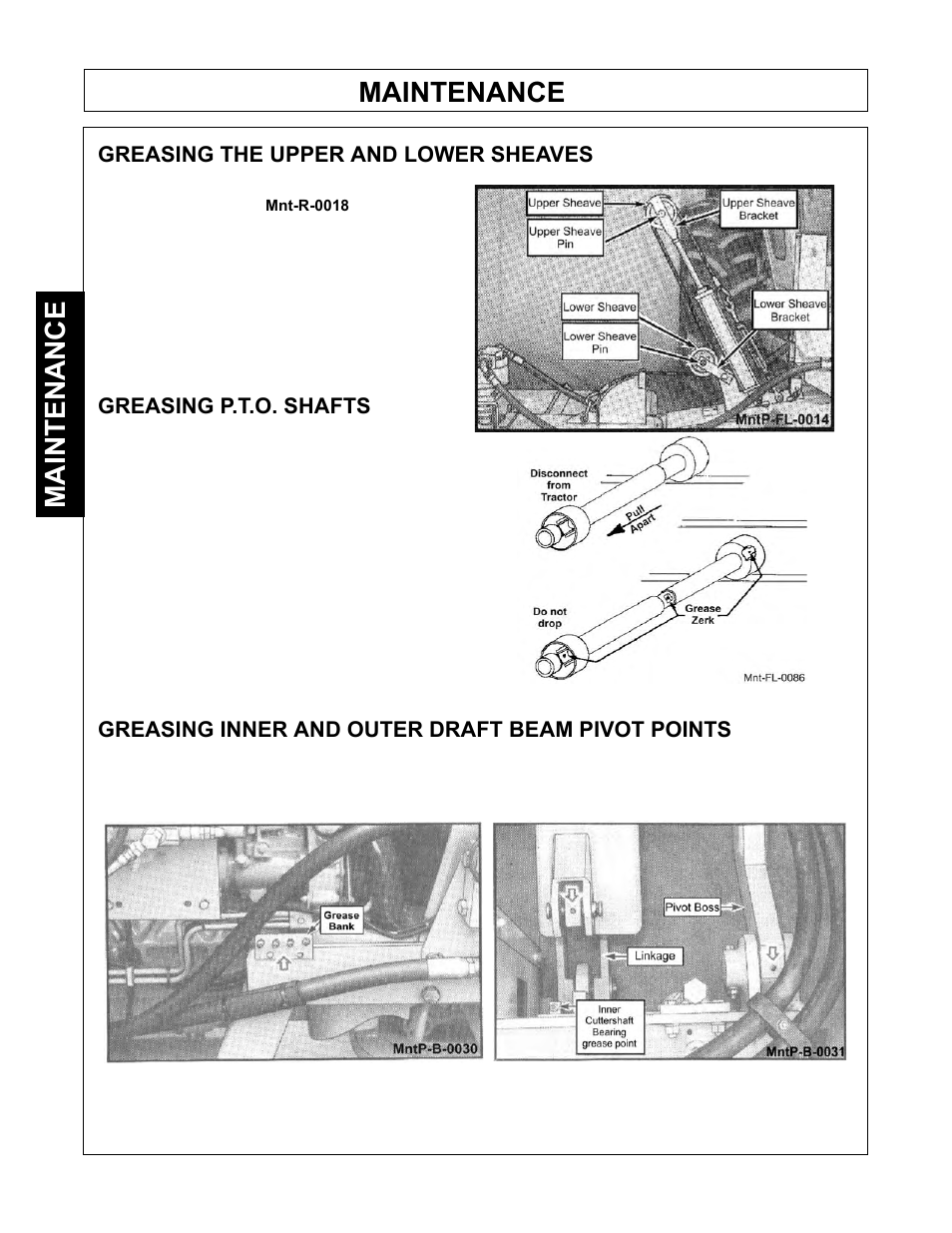 Maintenance | Tiger Mowers SIDE FLAIL ASEMBLIES JD 5085M-105M User Manual | Page 100 / 206