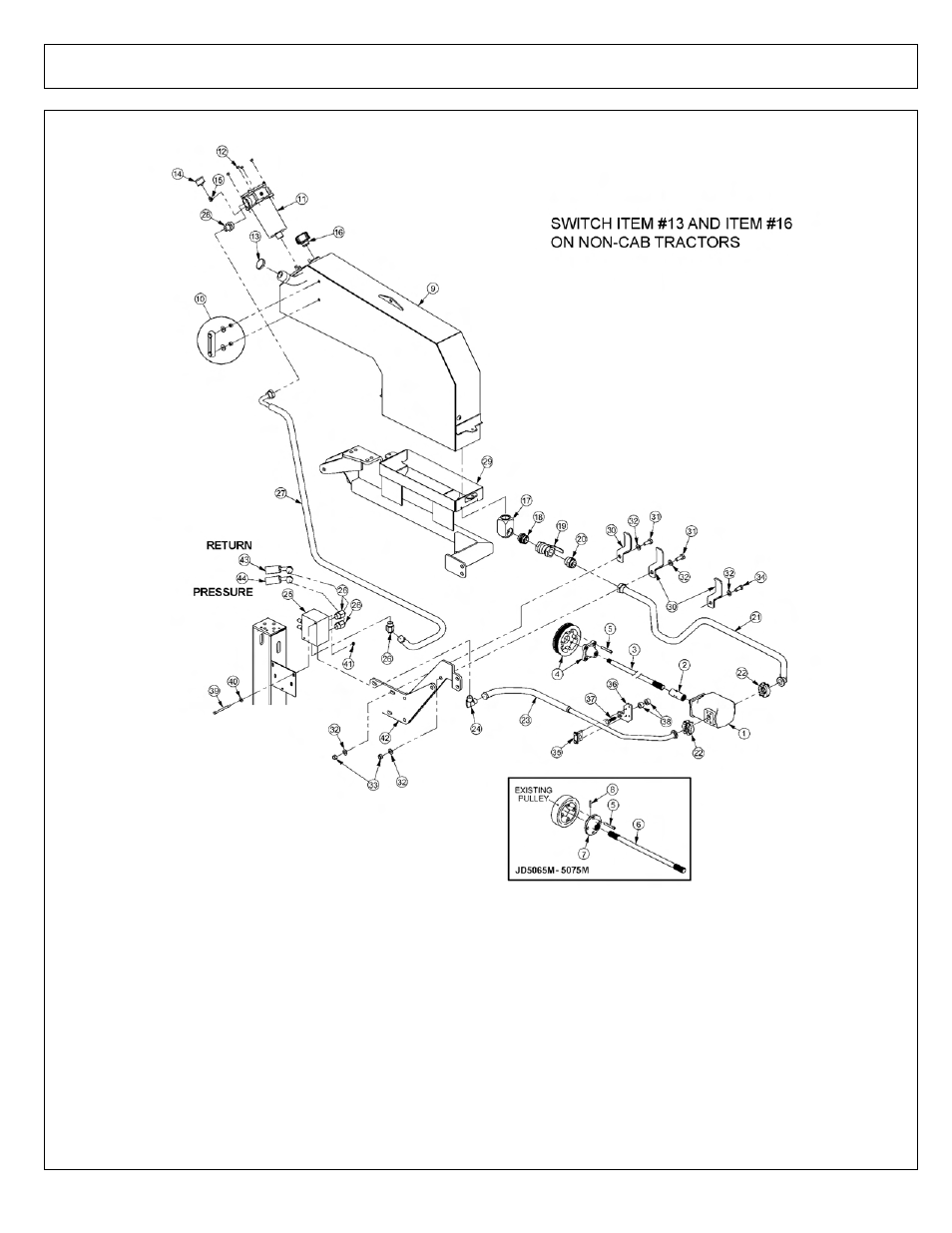 Tractor mount kit - hydraulics | Tiger Mowers SIDE FLAIL ASEMBLIES JD 5085M-105M User Manual | Page 126 / 206