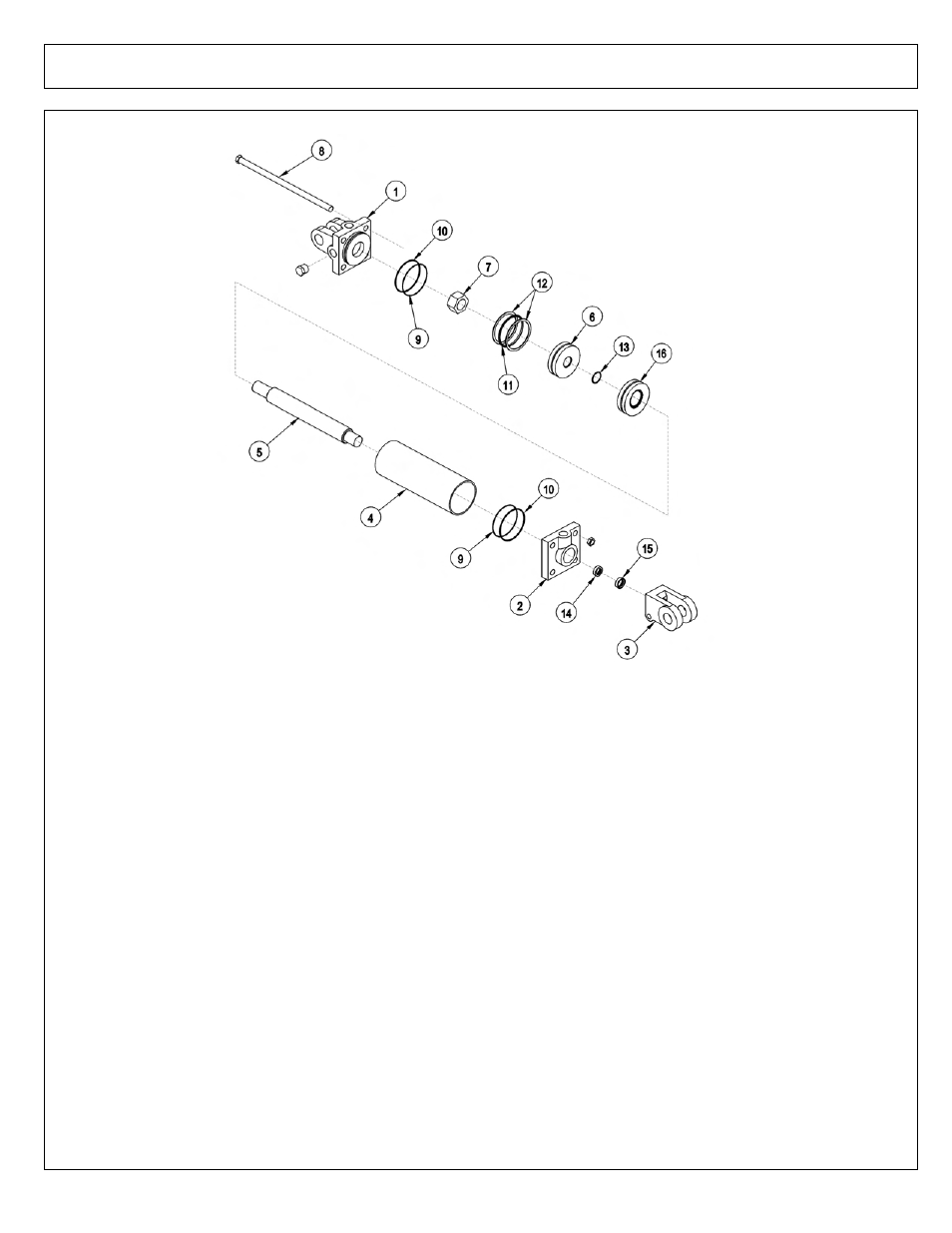 3in x 10in hydraulic cylinder breakdown | Tiger Mowers SIDE FLAIL ASEMBLIES JD 5085M-105M User Manual | Page 152 / 206