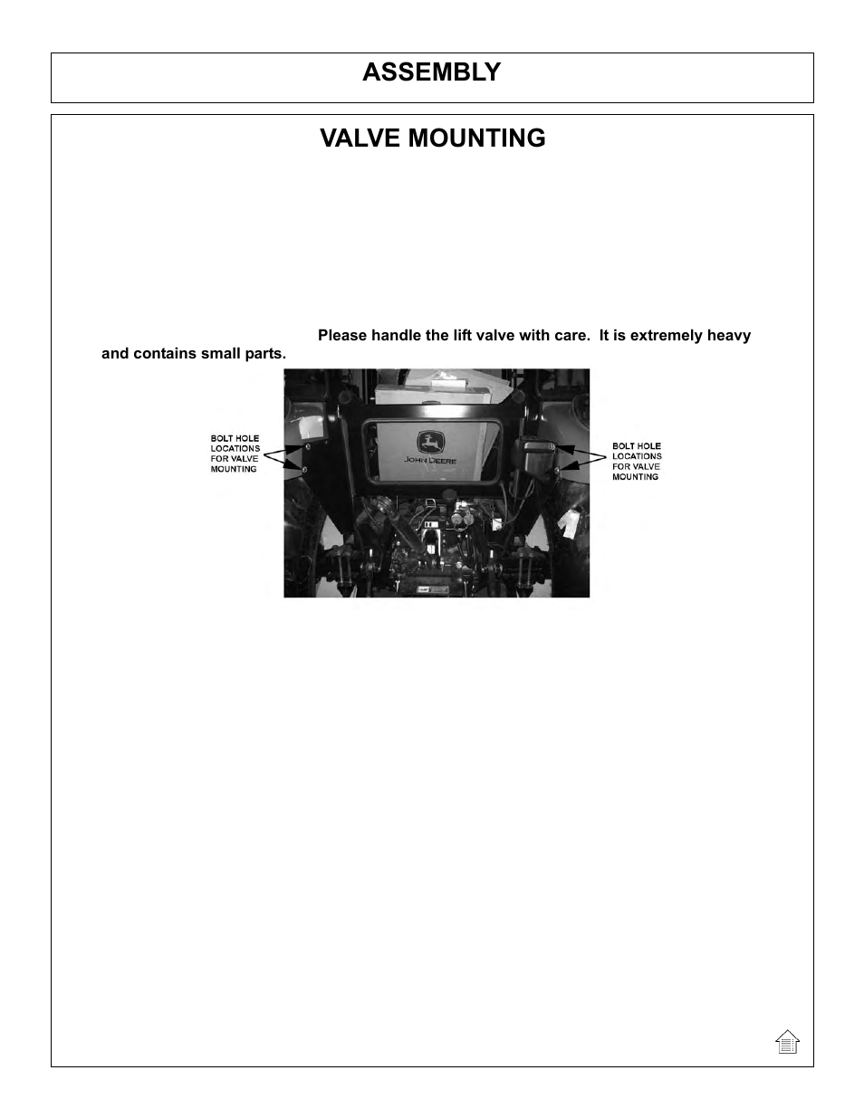 Assembly, Valve mounting | Tiger Mowers SIDE FLAIL ASEMBLIES JD 5085M-105M User Manual | Page 35 / 206