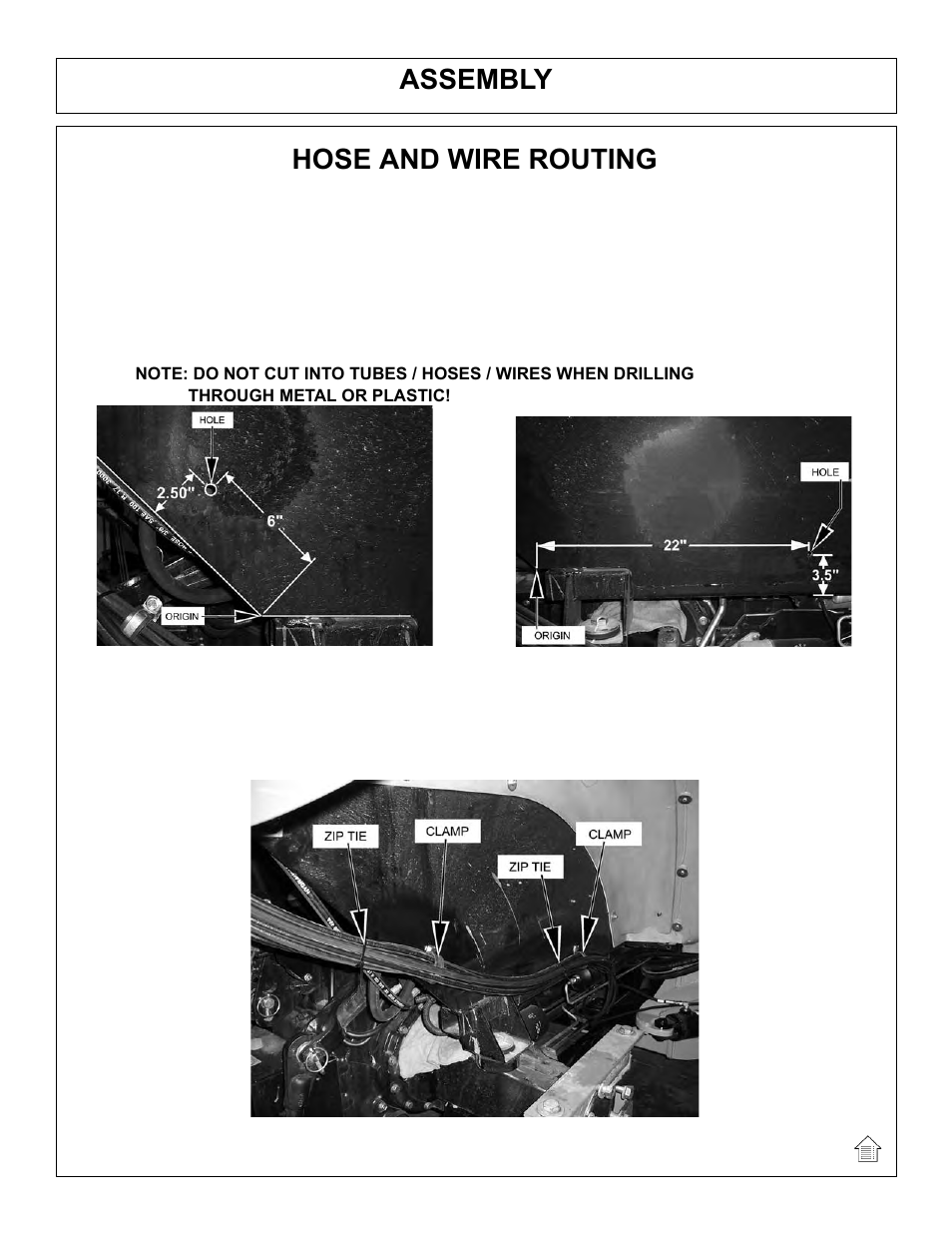 Assembly, Hose and wire routing | Tiger Mowers SIDE FLAIL ASEMBLIES JD 5085M-105M User Manual | Page 39 / 206