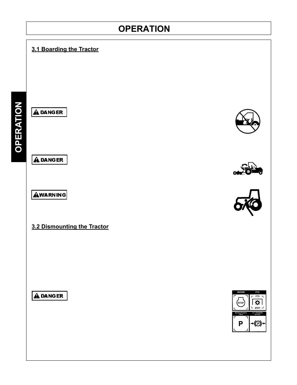 Operation, Opera tion | Tiger Mowers SIDE FLAIL ASEMBLIES JD 5085M-105M User Manual | Page 58 / 206