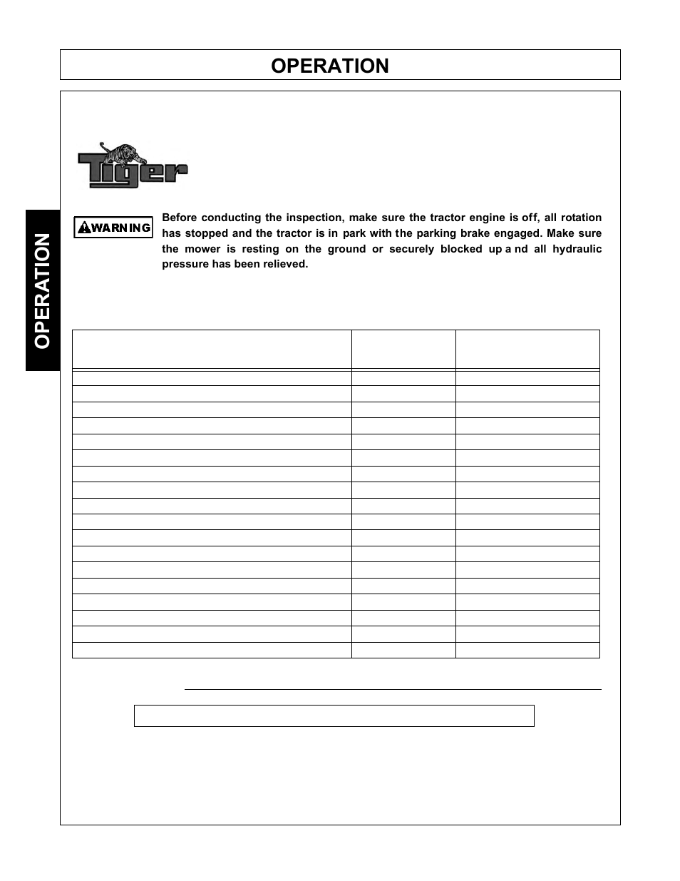 Operation, Opera tion | Tiger Mowers SIDE FLAIL ASEMBLIES JD 5085M-105M User Manual | Page 70 / 206