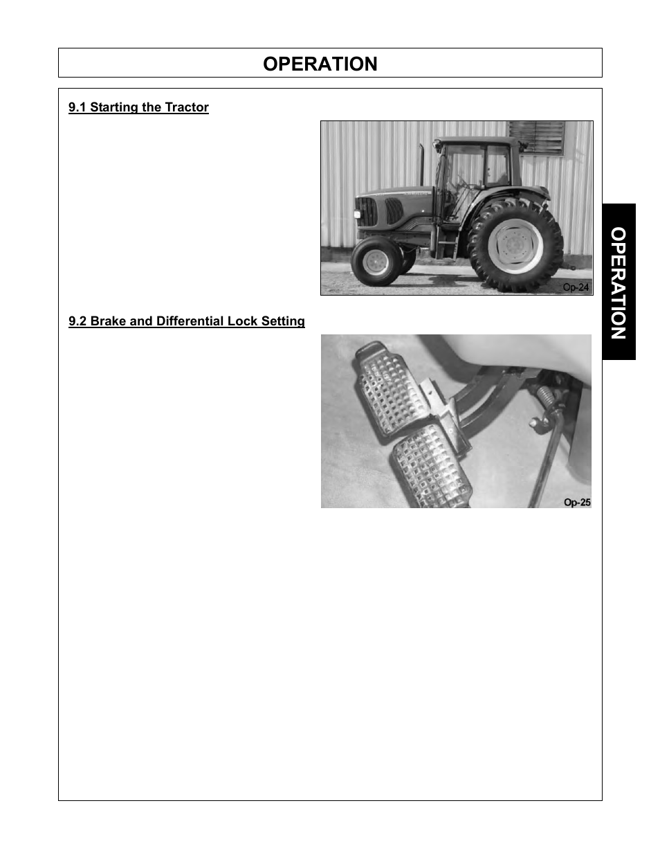 Operation, Opera tion | Tiger Mowers SIDE FLAIL ASEMBLIES JD 5085M-105M User Manual | Page 73 / 206