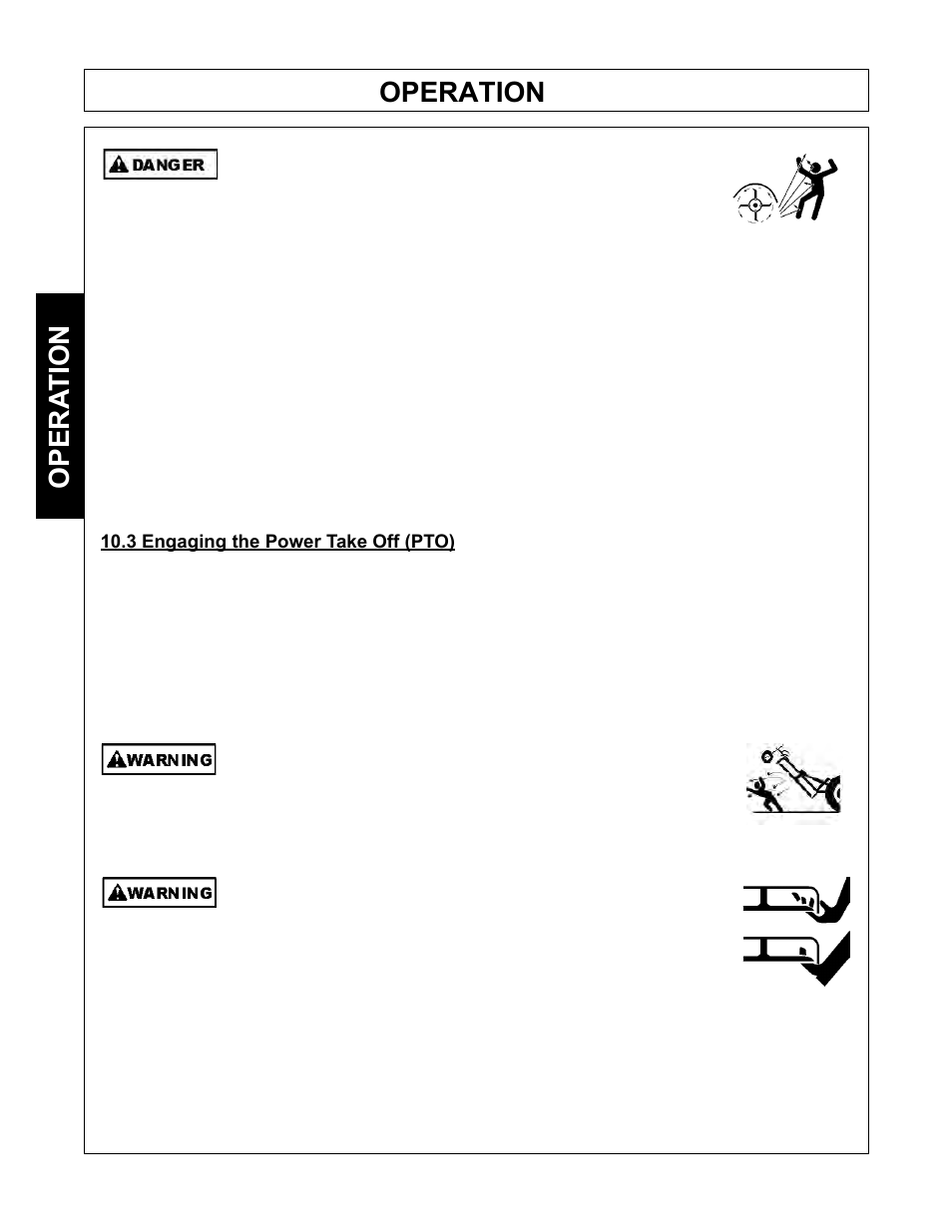 Operation, Opera tion | Tiger Mowers SIDE FLAIL ASEMBLIES JD 5085M-105M User Manual | Page 78 / 206