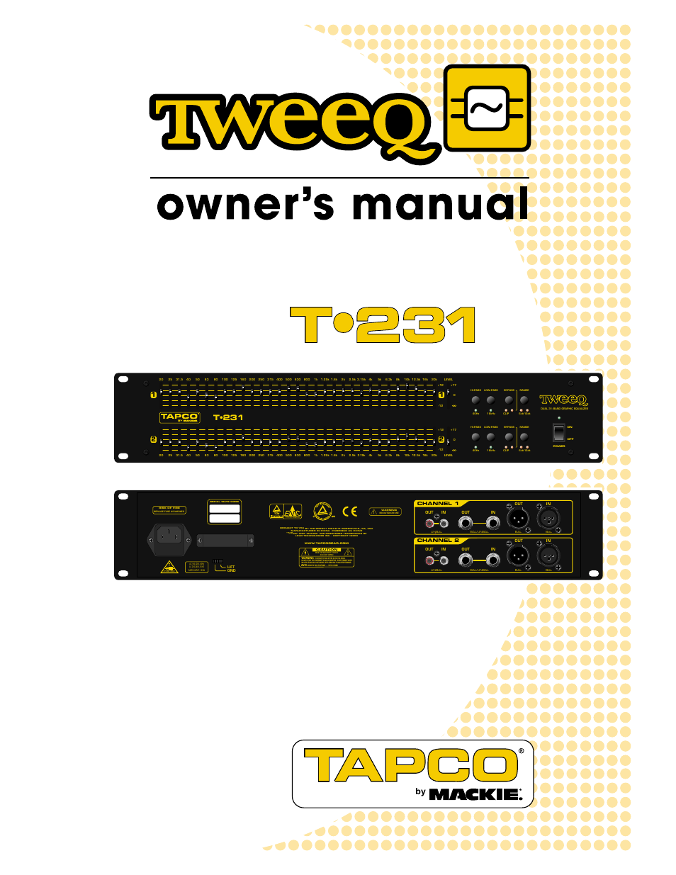 Tapco T-231 User Manual | 20 pages