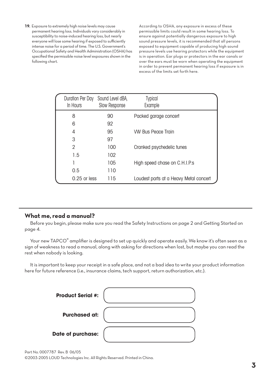 What me, read a manual | Tapco pmn User Manual | Page 3 / 20
