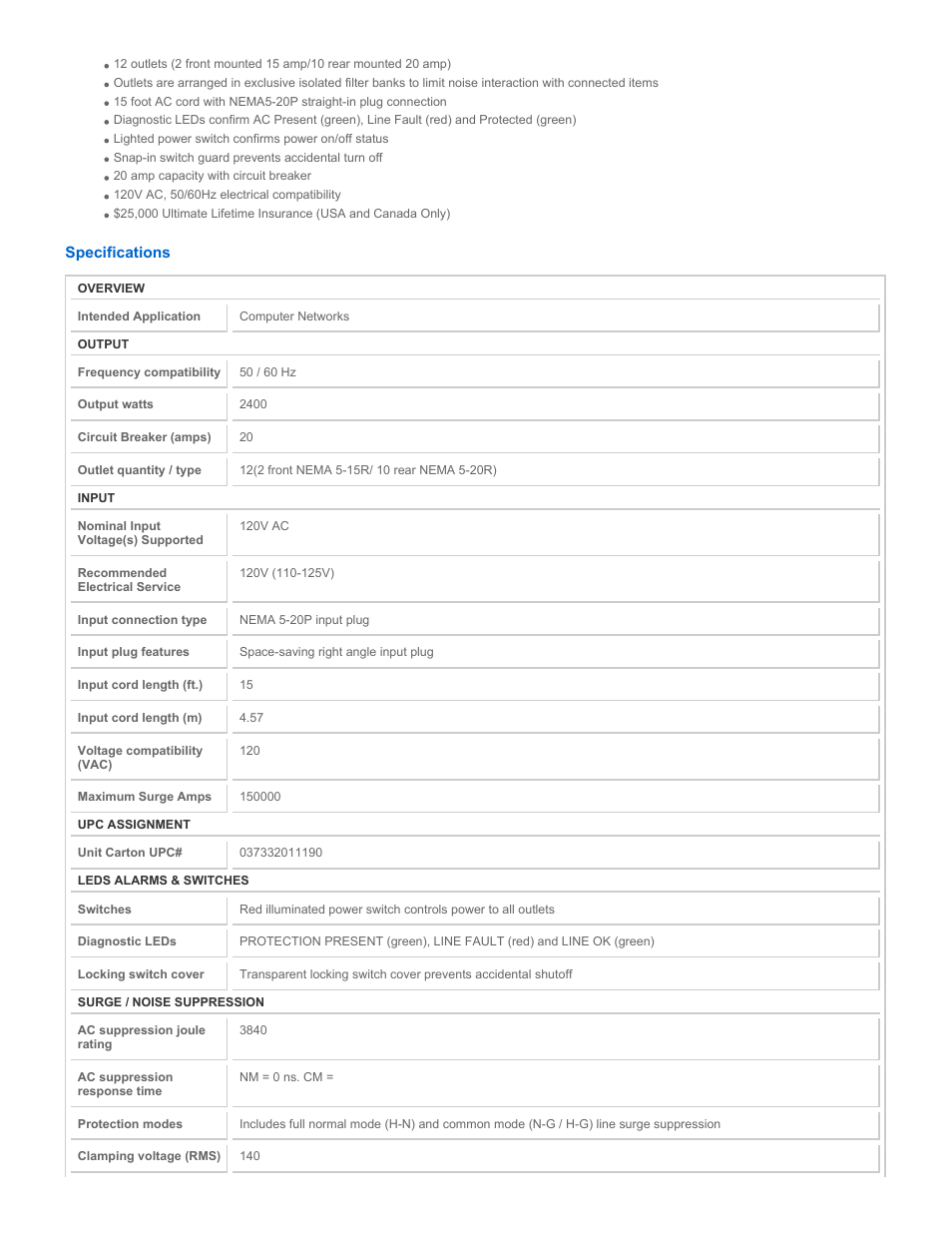 Tripp Lite IBAR12-20ULTRA User Manual | Page 2 / 4