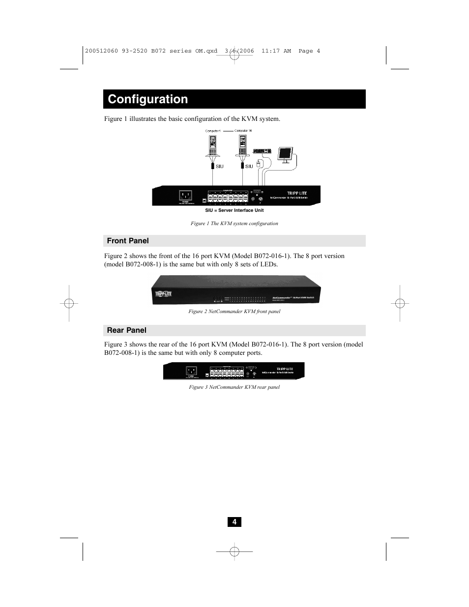 Configuration | Tripp Lite NETCOMMANDERTM B072-016-1 User Manual | Page 4 / 24