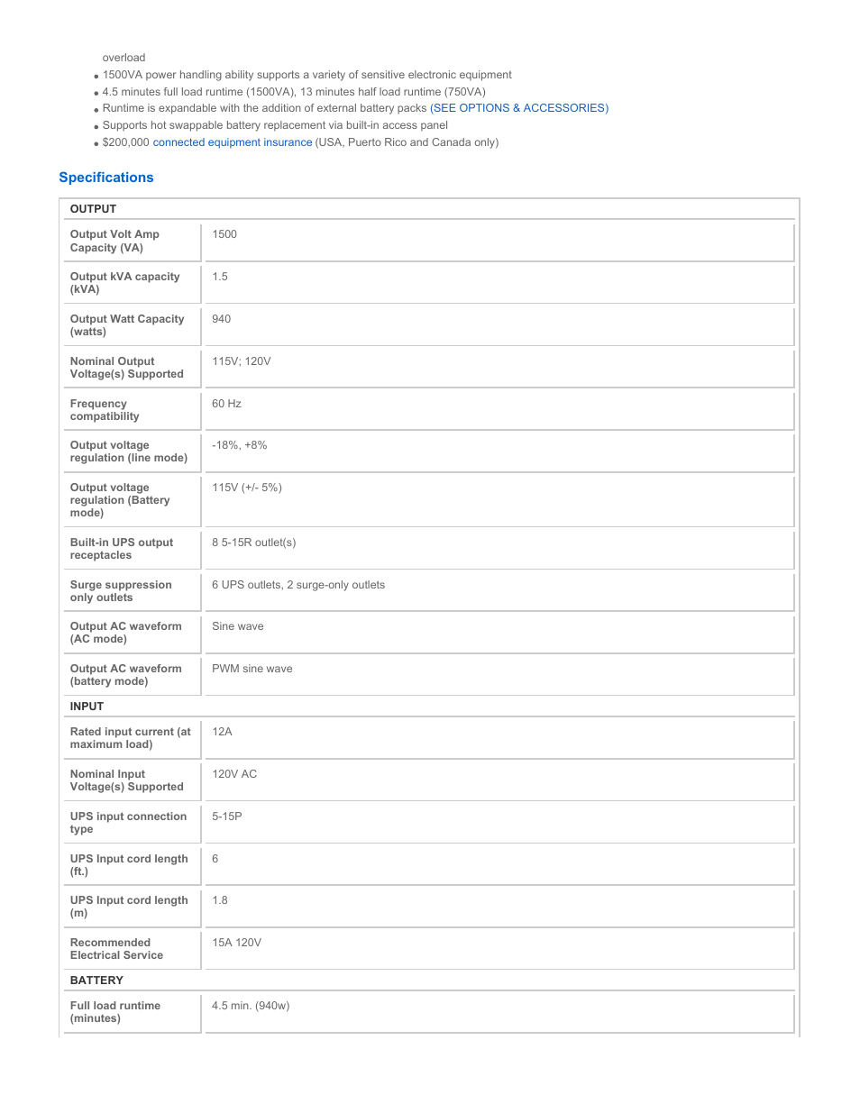 Tripp Lite OMNI1500XLNAFTA User Manual | Page 2 / 5
