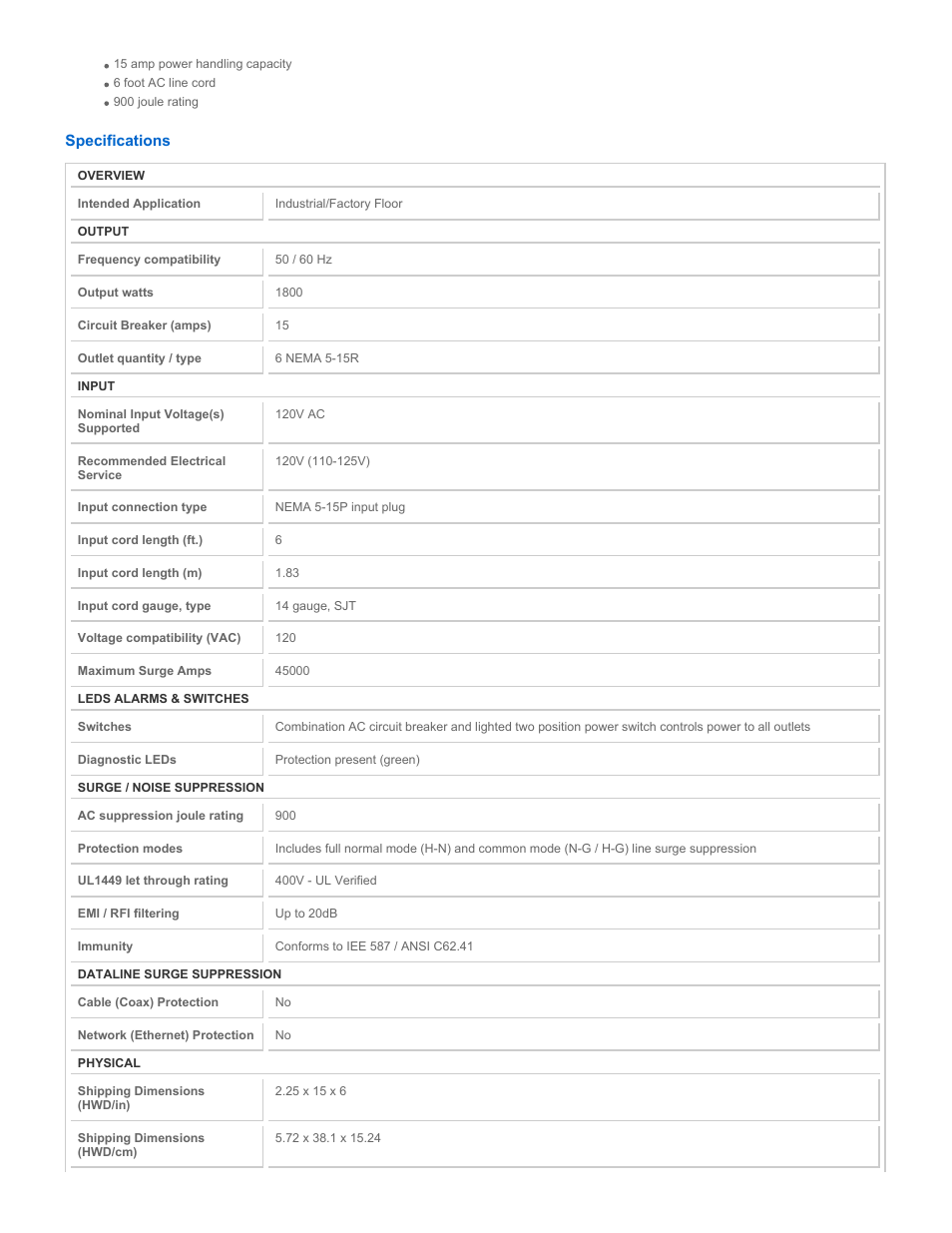 Tripp Lite PM6NS User Manual | Page 2 / 3