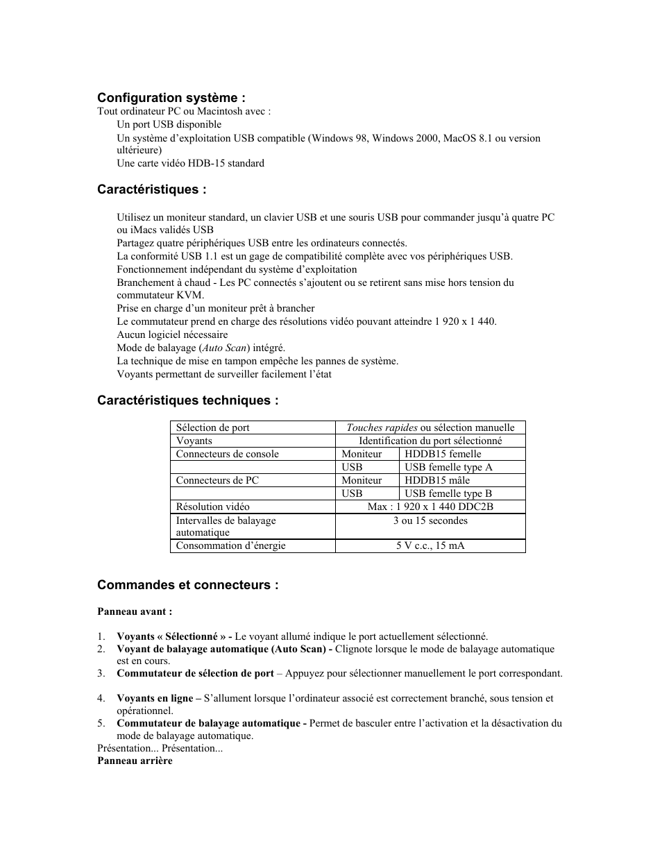 Commandes et connecteurs | Tripp Lite B006-004-R User Manual | Page 6 / 19