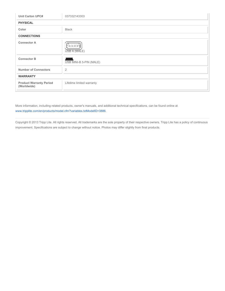 Tripp Lite U036-005-R User Manual | Page 2 / 2