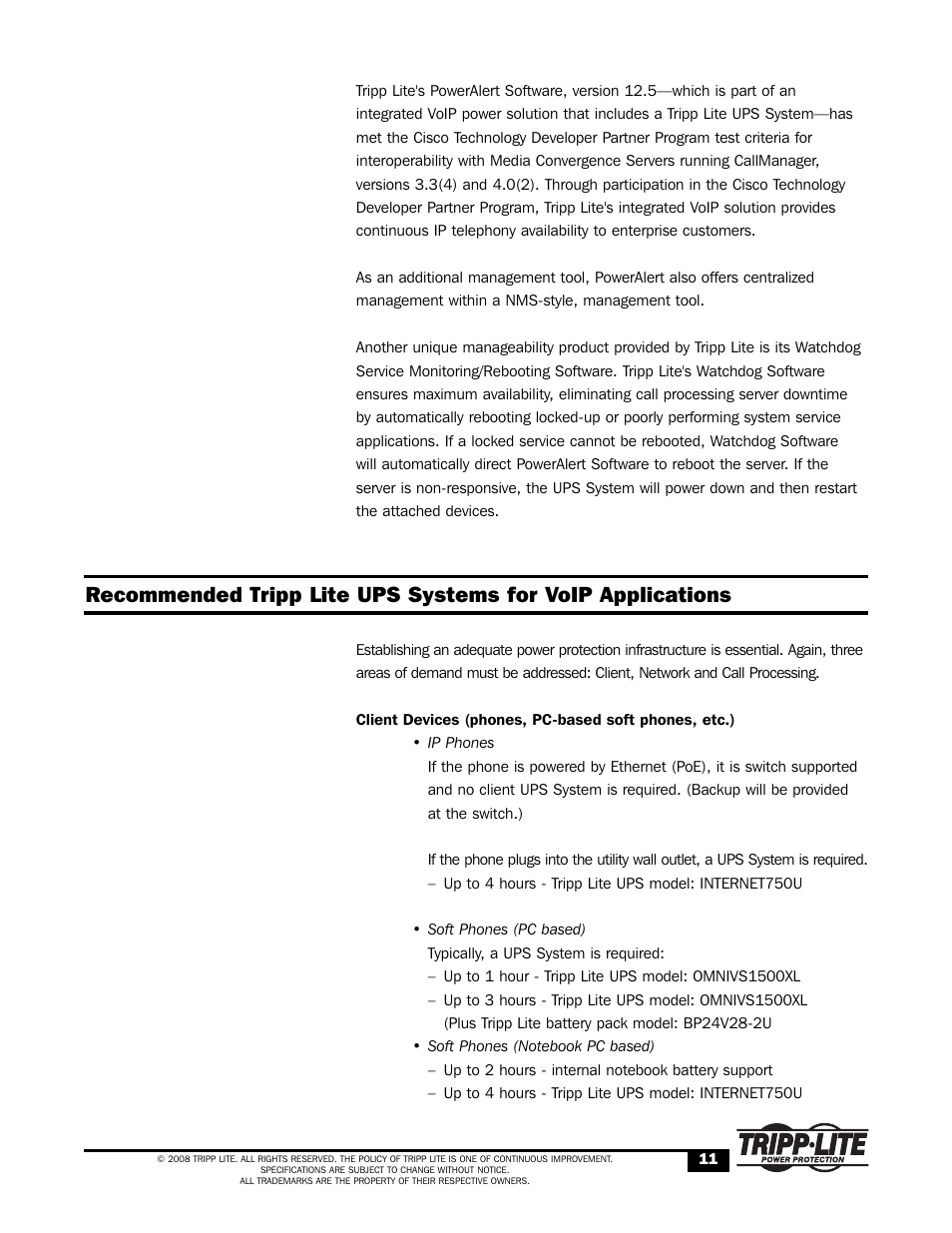 Tripp Lite H2561 User Manual | Page 11 / 15