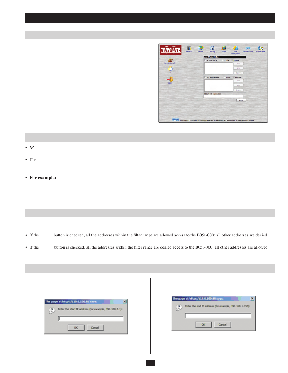 Administration | Tripp Lite B051-000 IP User Manual | Page 17 / 65