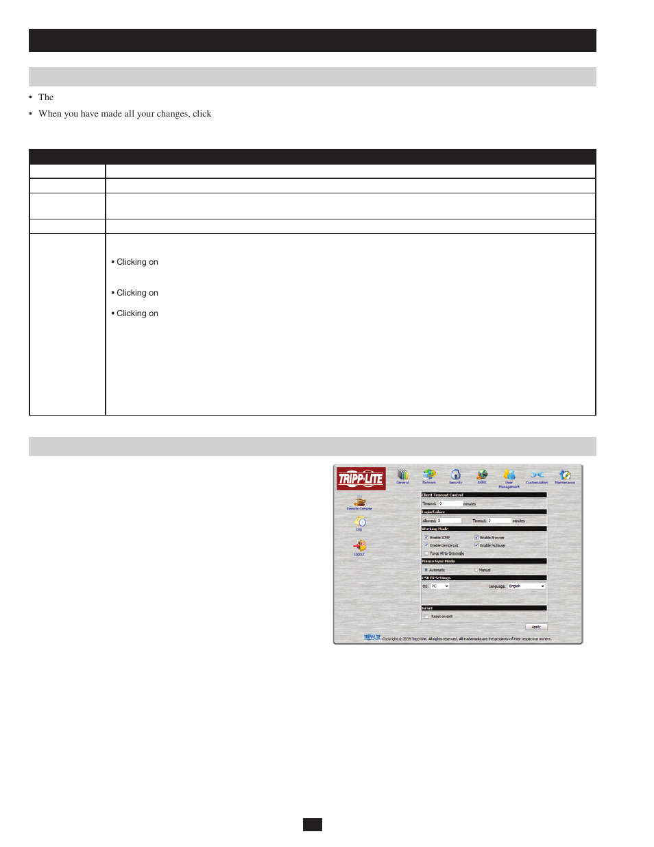 Administration, User management, Customization | Tripp Lite B051-000 IP User Manual | Page 26 / 65