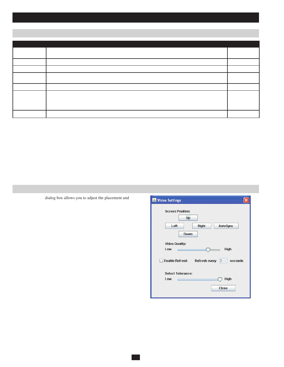 The java applet, Hotkey setup, Video settings | Tripp Lite B051-000 IP User Manual | Page 38 / 65