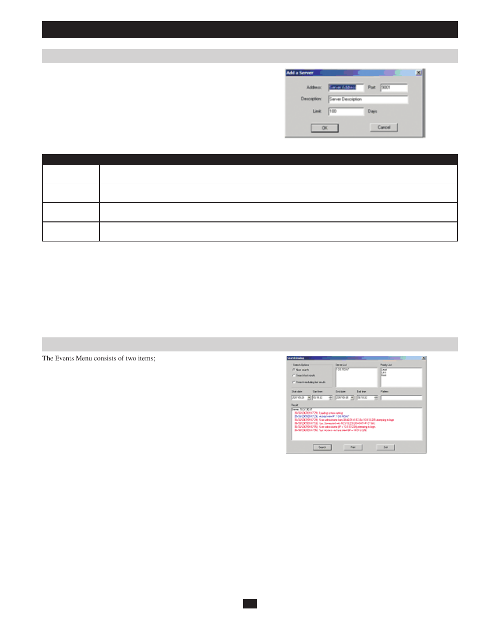 The log server | Tripp Lite B051-000 IP User Manual | Page 43 / 65