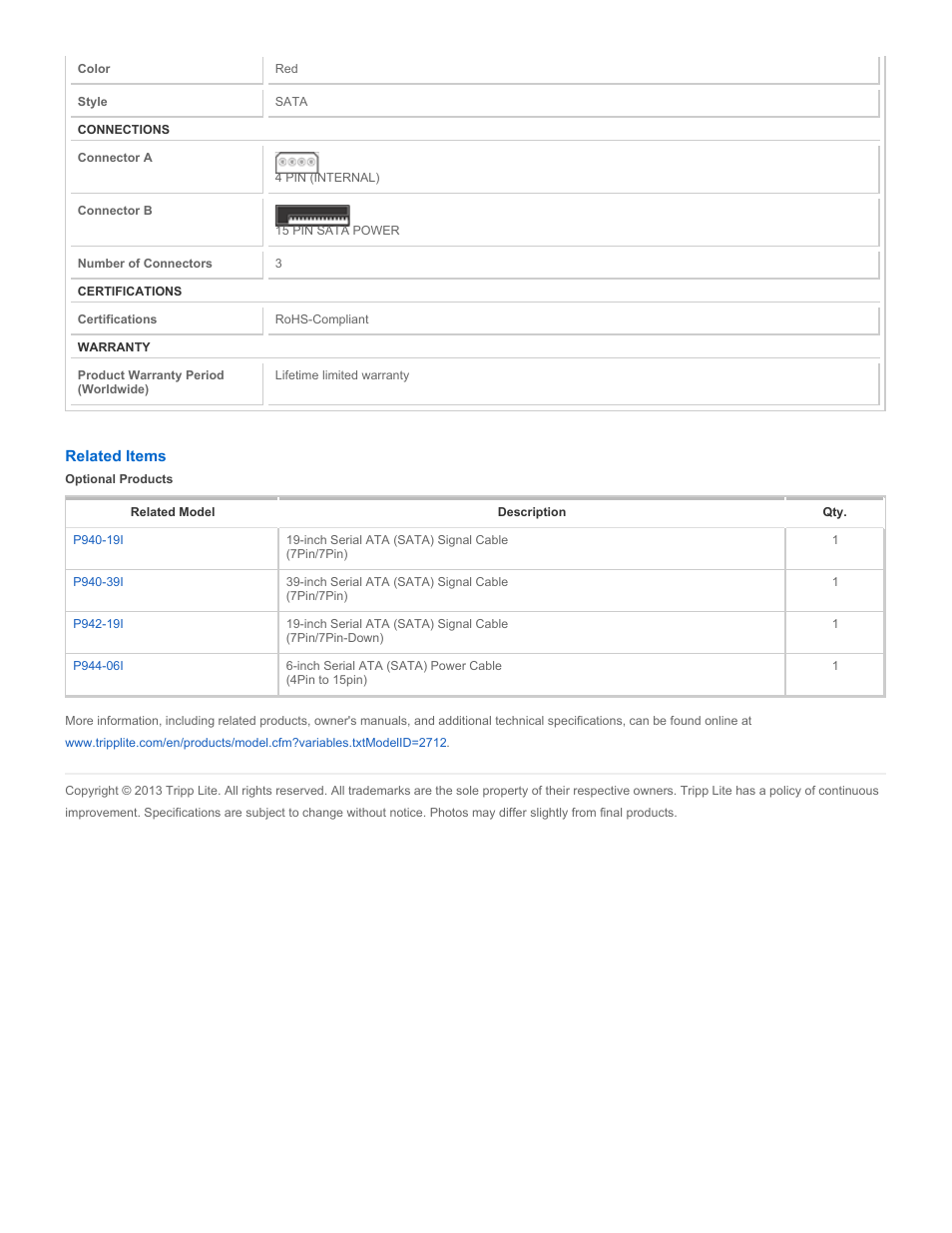 Tripp Lite p946-12i User Manual | Page 2 / 2