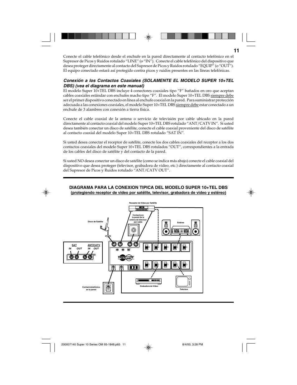 Tripp Lite SUPER 10+TEL User Manual | Page 11 / 12