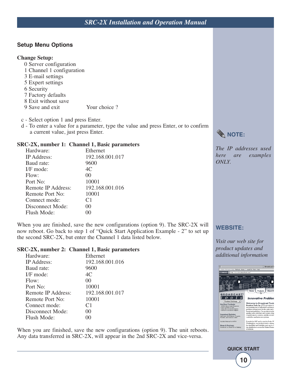 Tripp Lite SRC-2X User Manual | Page 10 / 19