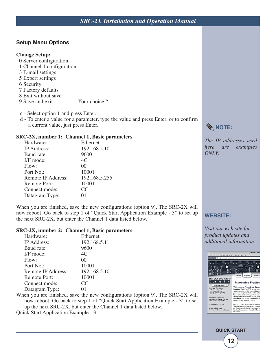 Tripp Lite SRC-2X User Manual | Page 12 / 19