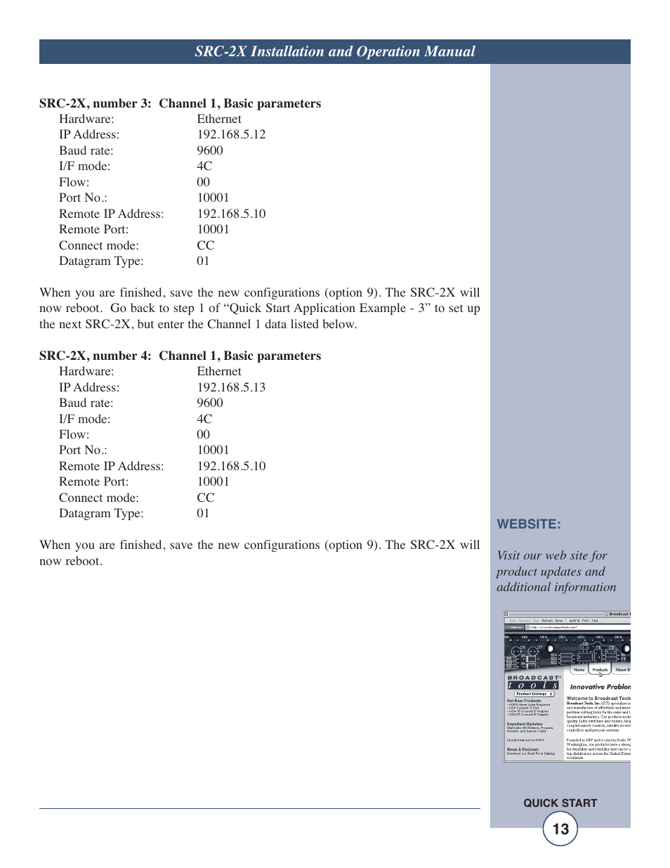 Tripp Lite SRC-2X User Manual | Page 13 / 19