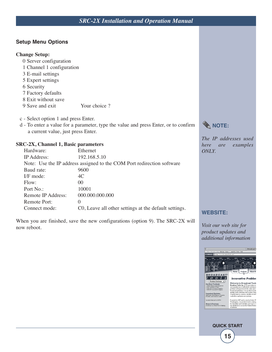 Tripp Lite SRC-2X User Manual | Page 15 / 19