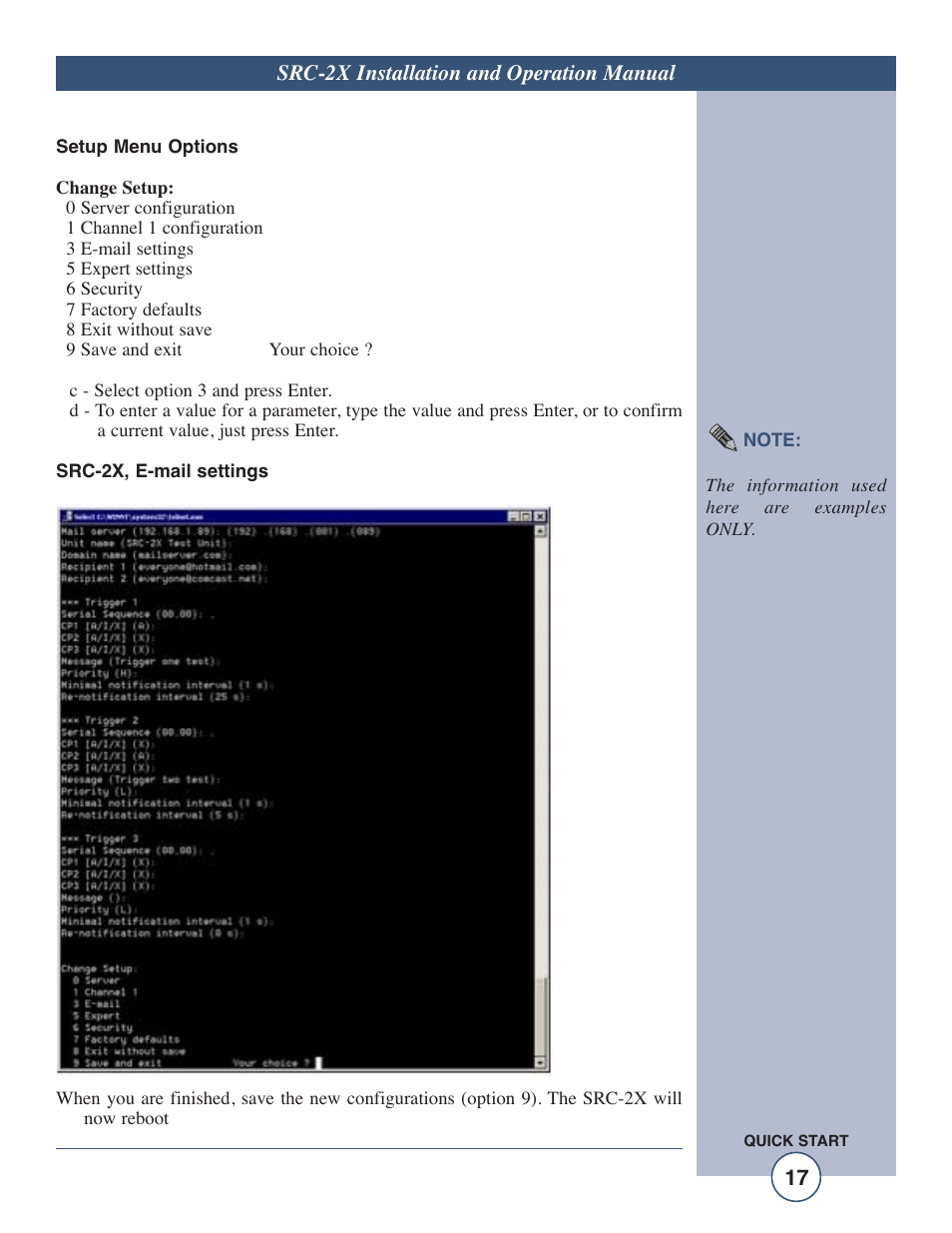 17 src-2x installation and operation manual | Tripp Lite SRC-2X User Manual | Page 17 / 19